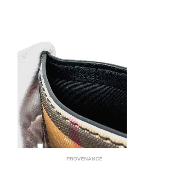 🔴 Burberry Money Clip Card Wallet - Nova Check Black - Picture 4 of 8